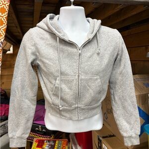 XS Women’s Gray Zip-Up Hoodie